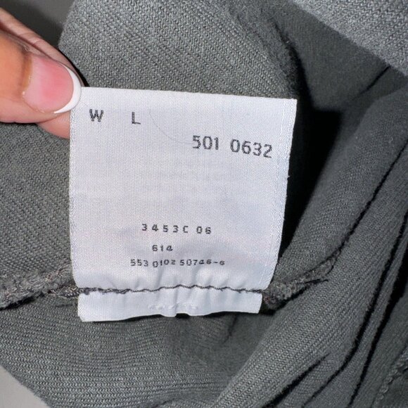 Vintage Levis 501 Jeans 38x30 Green Levi’s USA 90's Iconic Button Fly Casual - Picture 10 of 13